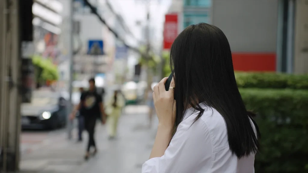 Woman with phone